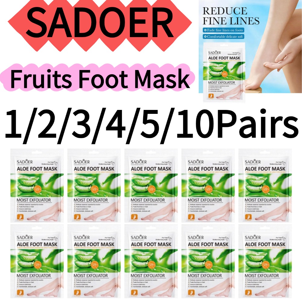 Foot Mask Peeling - SADOER 1/2/3/4/5/10 Pares Máscara para Pés