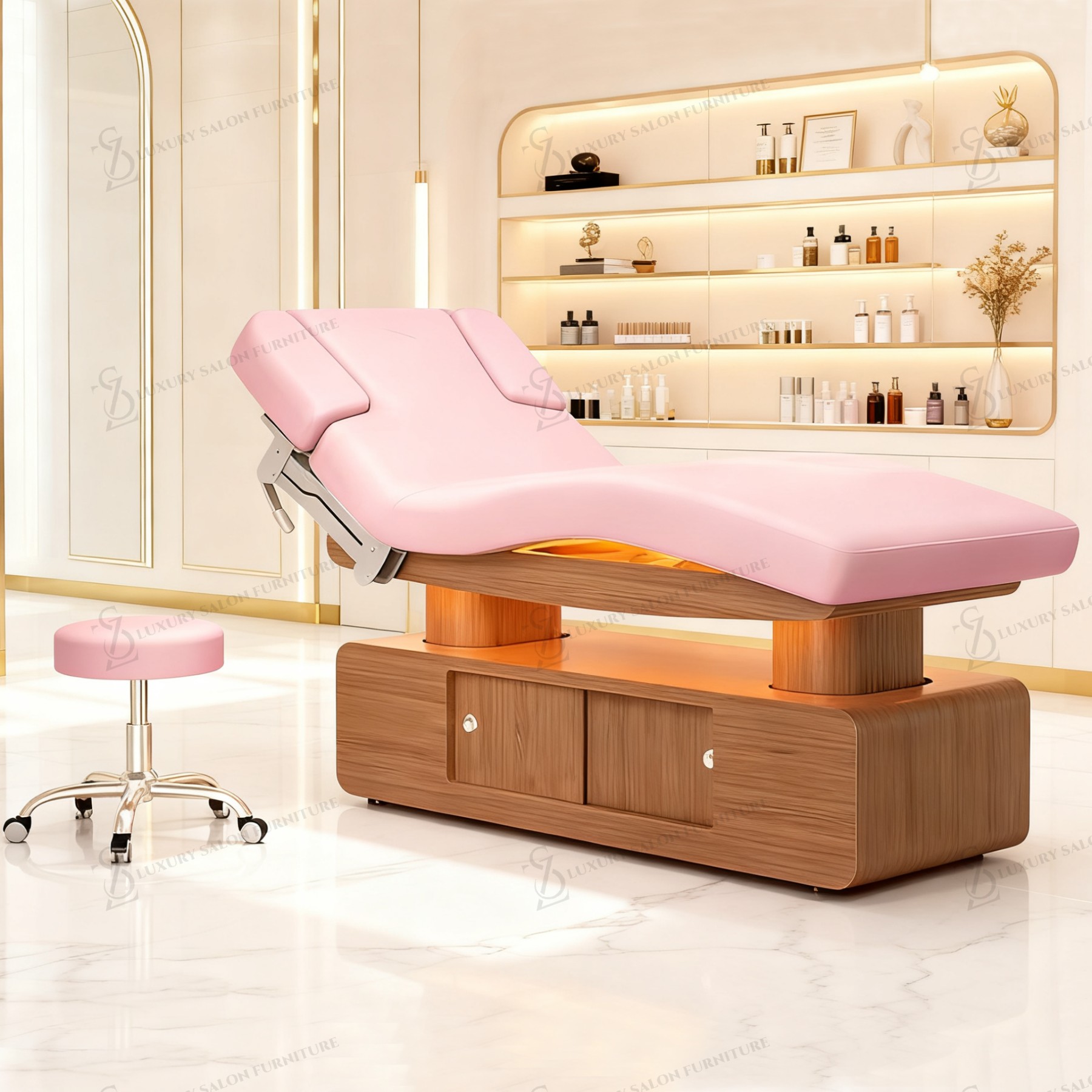 Spa Wellness Luxury - Luxo 3/4 motores rosa cama de