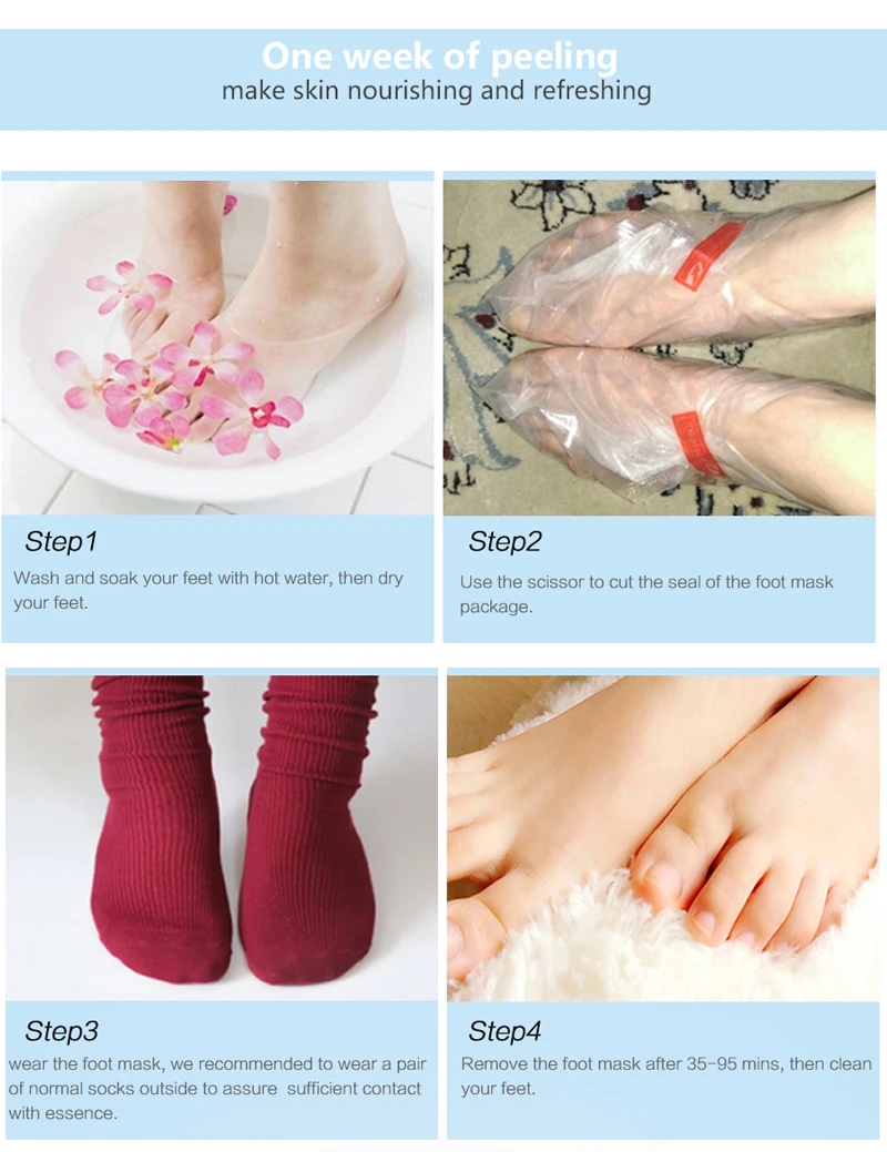 6 pacotes de máscara esfoliant - Foot Mask Peeling avaliação e preço